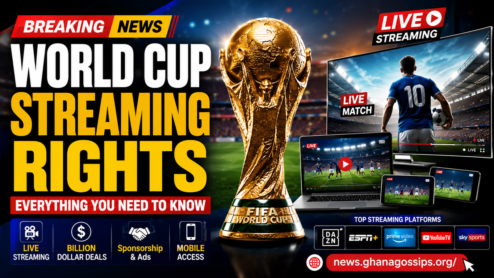 World Cup Streaming Rights football broadcasting and live streaming guide