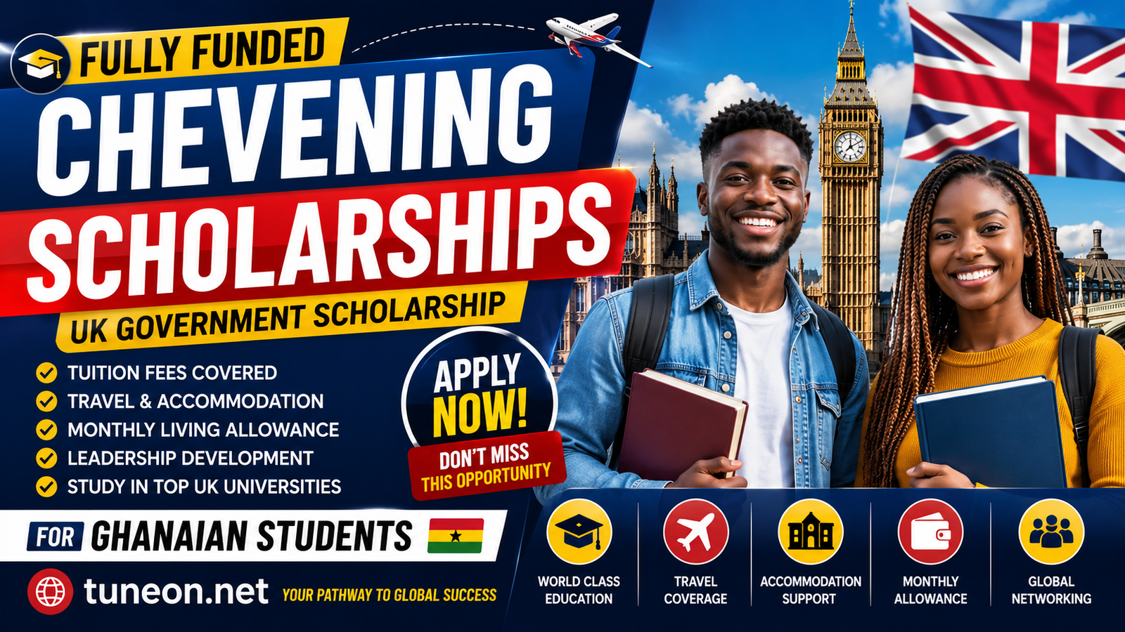 Chevening Scholarships – UK Government Scholarship for Ghanaian students studying in the UK