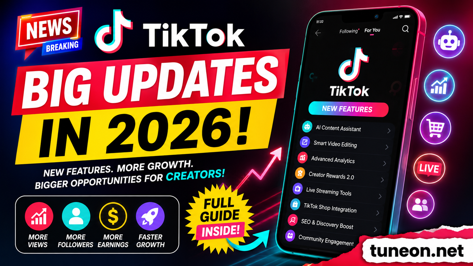TikTok New Features 2026 for creators including AI tools and monetization updates