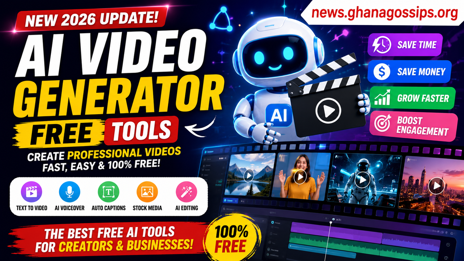 AI Video Generator Free tools for creating professional videos in 2026