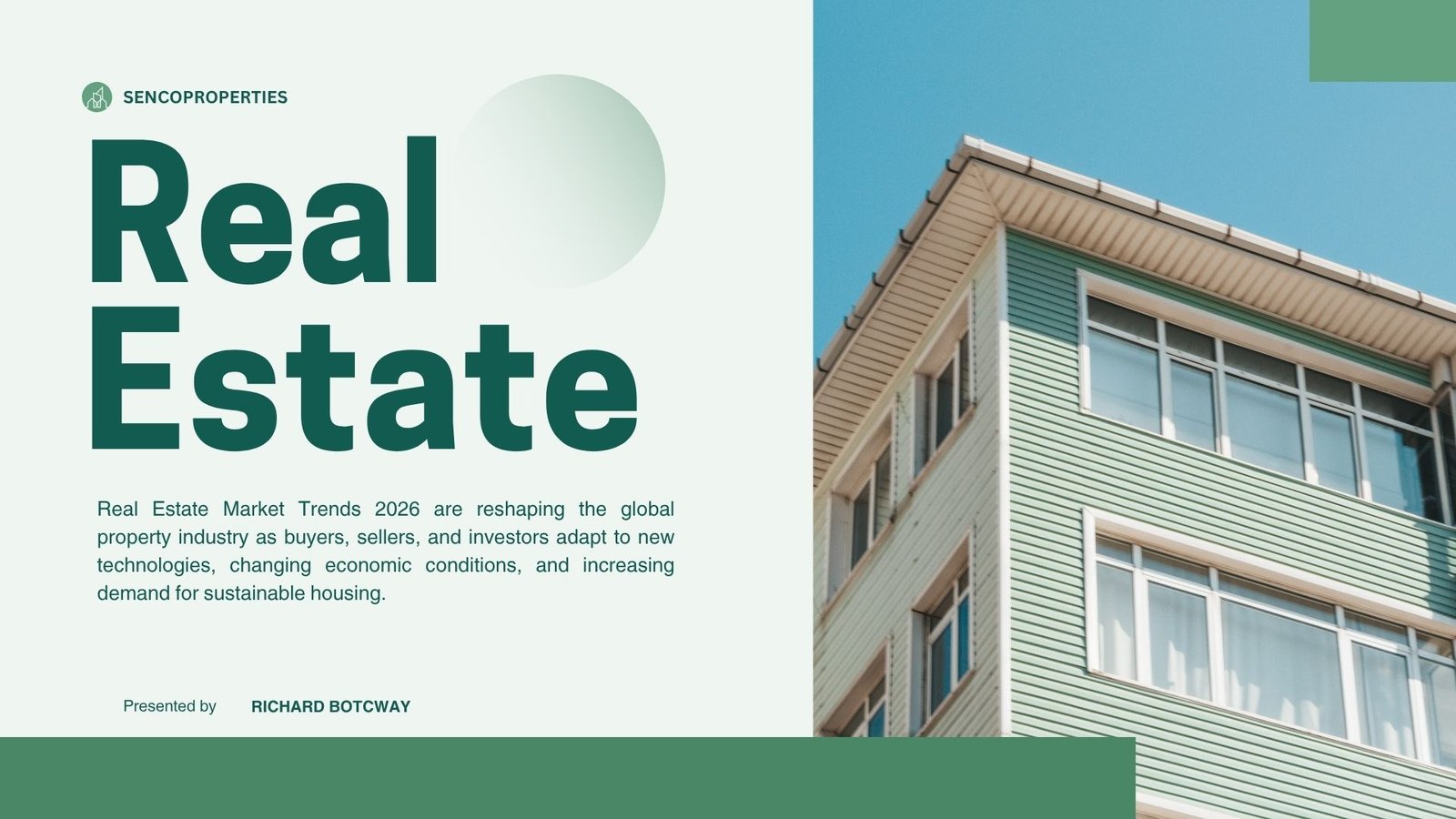 Real Estate Market Trends 2026 are reshaping the global property industry as buyers, sellers, and investors adapt to new technologies, changing economic conditions, and increasing demand for sustainable housing.