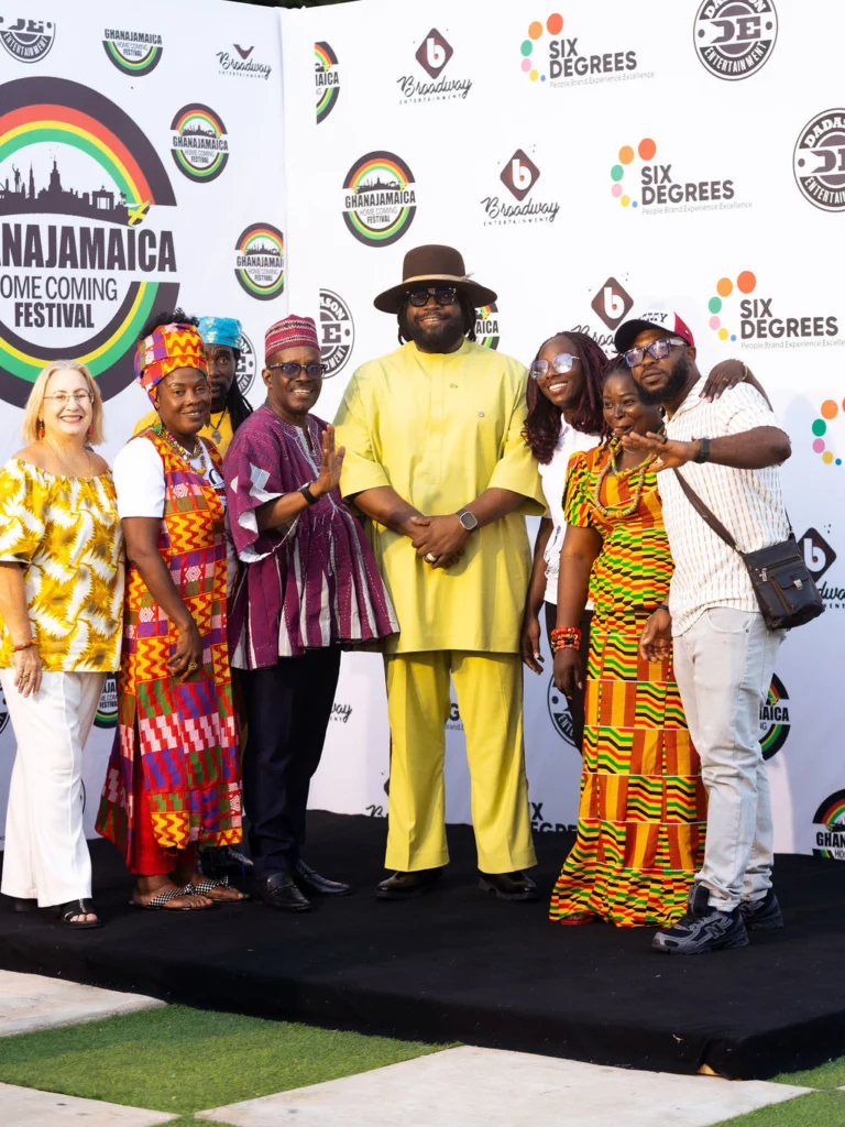 Attendees at the Ghana–Jamaica Homecoming Festival launch; this is not a photo of Blakk Rasta performing.