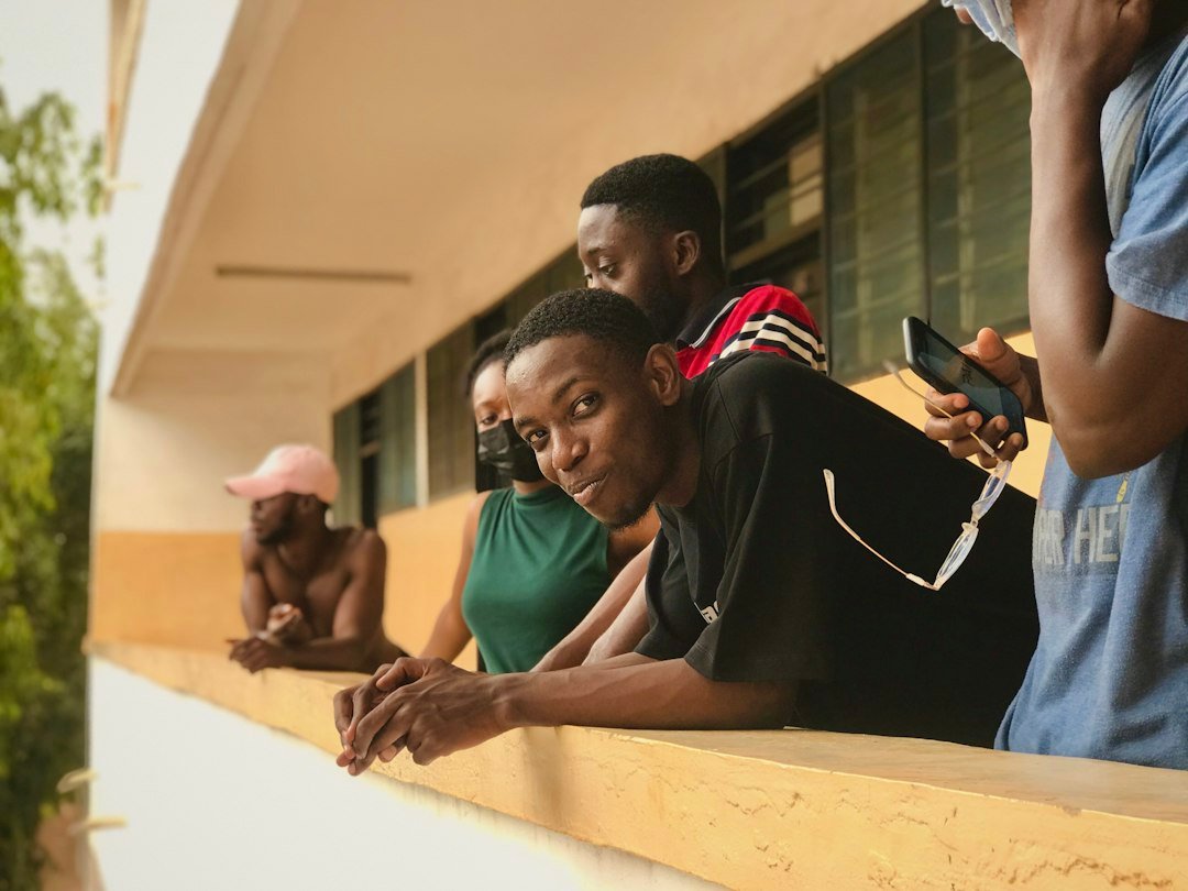 Students spending time together on a university campus